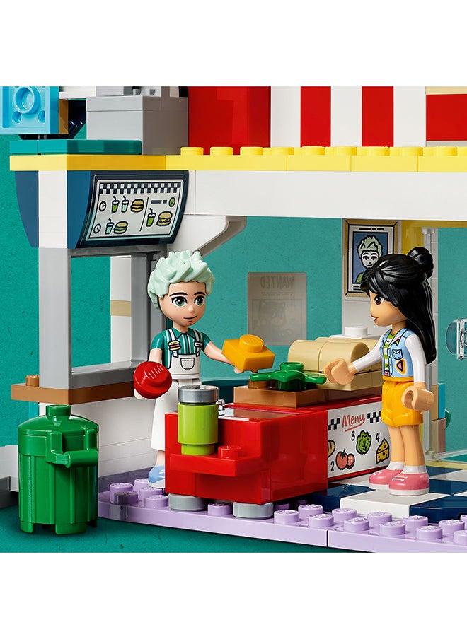 ليغو - مجموعة بناء مطعم وسط المدينة هارت ليك 41728 من LEGO® Friends للأطفال بعمر 6 سنوات أو أكثر؛ تتوفر مع الدمى الصغيرة ليان وآليا وتشارلي؛ فكرة هدية للأطفال الذين يحبّون لعب المطاعم مع الأصدقاء (346 قطعة) (346 قطعة) - Image 1