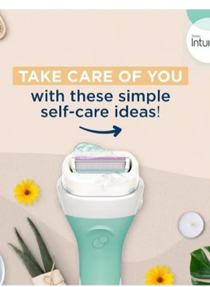 Intuition Schick Intuition Sensitive Women's Razor with 2 Moisturizing Razor Blade Refills with Natural Aloe Vera - Image 2