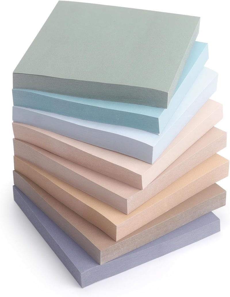 Eastern Wolf Vintage Colors Sticky Notes 3x3 inch, 8 Pads, Self-Stick Note Pads, Super Sticky Self-Adhesive Sticky Notes, 8 Pads/Pack, 80 Sheets/Pad - Image 1