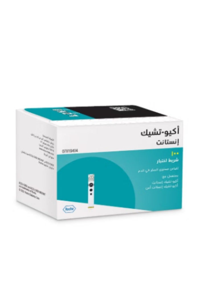 أكوا تشيك أنستانت 100 قطعة من شرائط الاختبار الفوري لجلوكوز الدم الفورية - Image 1