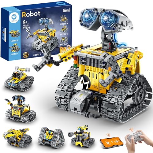 Sillbird Robot Building Kit with Remote Control Gifts for Kids Boys Ages 8-13, Coding STEM Robotic Technic Racer Car Toys for Birthday, Build 6in1 Model with 631 Pieces - Image 1