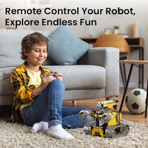 Sillbird Robot Building Kit with Remote Control Gifts for Kids Boys Ages 8-13, Coding STEM Robotic Technic Racer Car Toys for Birthday, Build 6in1 Model with 631 Pieces - Image 3