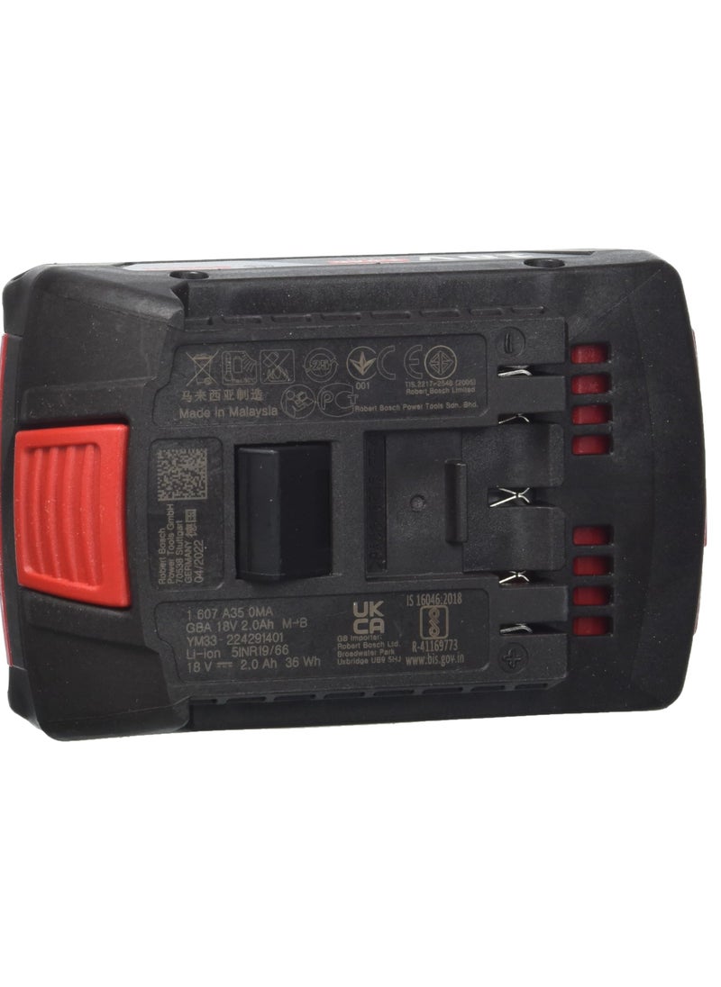 BOSCH - Gba 18V 2.0Ah Battery Pack The Lightweight 18 Volt Compact Battery With 2.0 Ah And Cool Pack Technology These Batteries And Charger Can Be Used For All Your 18V Tools - Image 1