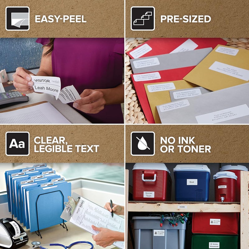 Dymo Original LabelWriter Multi-Purpose Labels 32mm x 57mm 6 Rolls of 1000 Easy Peel Labels (6,000 Labels) Self Adhesive Labels for LabelWriter Labelling Machine - Image 5