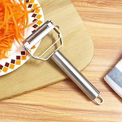 AnGeer Julienne Peeler, Stainless Steel Vegetable Peeler, Double-Sided Blade Vegetable Julienne Cutter and Fruit Slicer, Dual Blade Multifunction Potato Peeler - Image 3