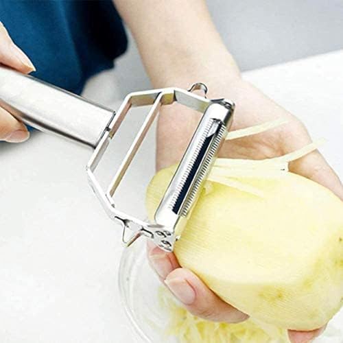 AnGeer Julienne Peeler, Stainless Steel Vegetable Peeler, Double-Sided Blade Vegetable Julienne Cutter and Fruit Slicer, Dual Blade Multifunction Potato Peeler - Image 5