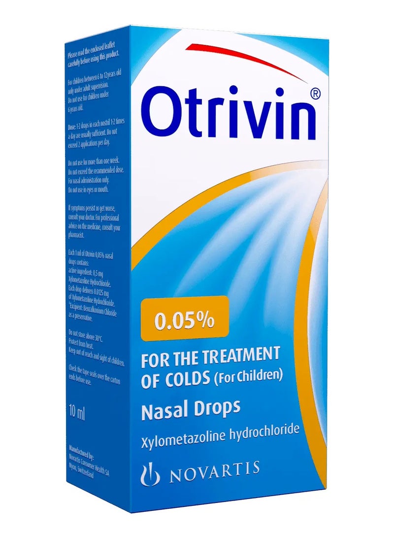OTRIVIN Nasal Drops For Children 0.05% 10 Ml  - Image 1