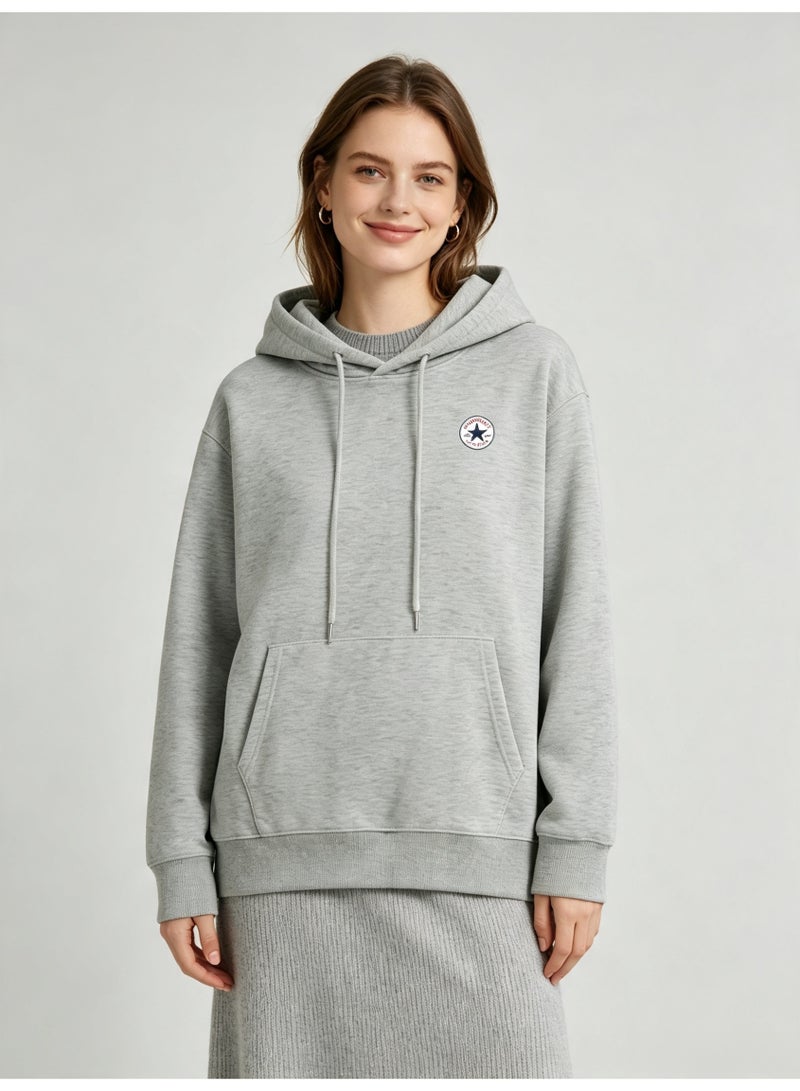 CONVERSE Men's and women's basic hooded autumn loose pullover sweater - Image 5