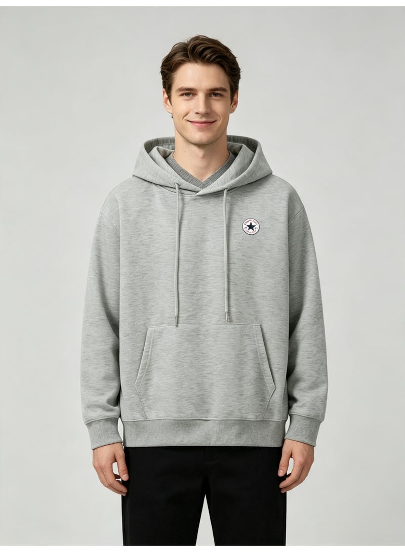 CONVERSE Men's and women's basic hooded autumn loose pullover sweater - Image 4