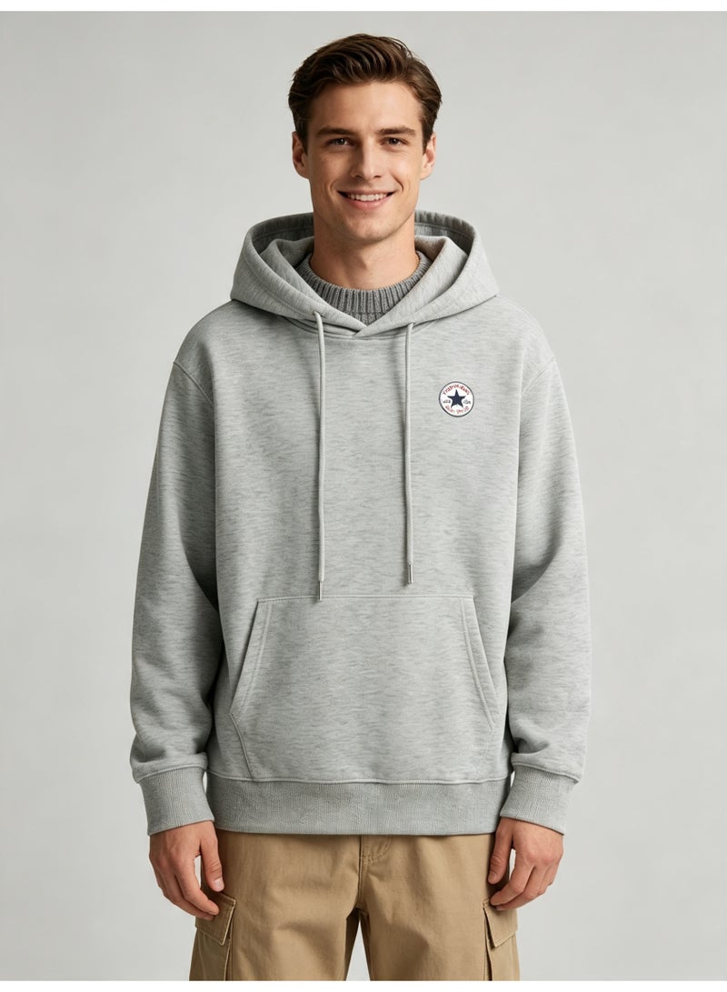 CONVERSE Men's and women's basic hooded autumn loose pullover sweater - Image 3