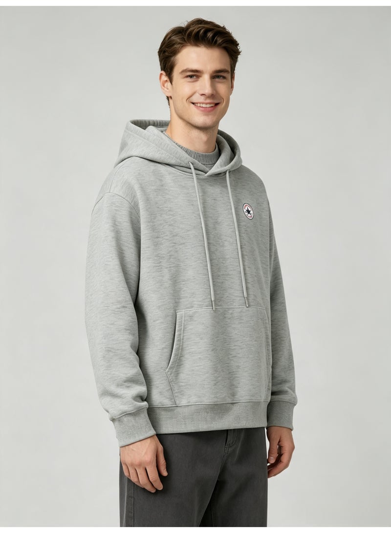 CONVERSE Men's and women's basic hooded autumn loose pullover sweater - Image 1