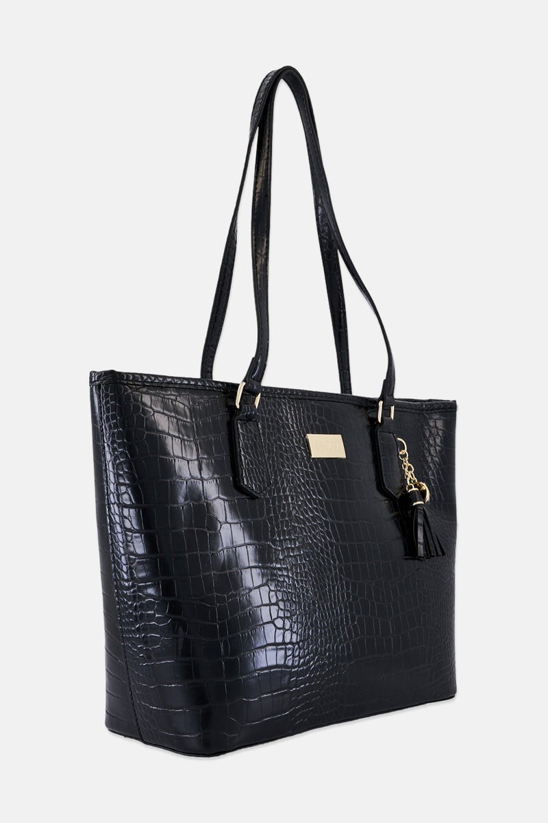 Deezee Women Brand Logo Tote Bag, Black - Image 2