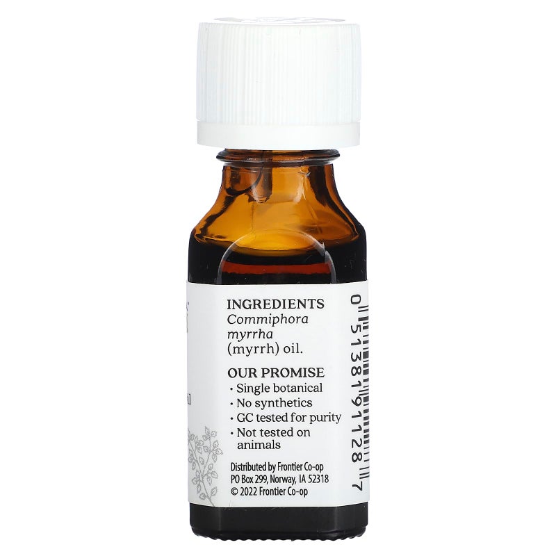 Aura Cacia 100% Pure Myrrh Essential Oil, 0.5 fl. oz, Balsamic, Warm Spicy Aroma, Centering & Meditative Restoring Myrrh Oil - Image 2