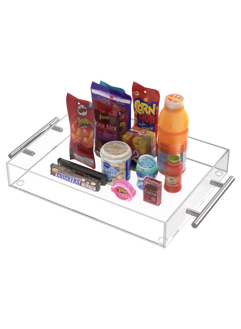 TPGP Clear Serving Tray 12"x16" - Acrylic Decorative Tray with Handles - Image 5