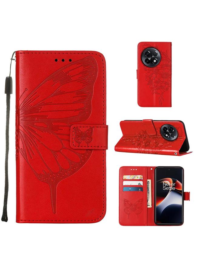 S-TOP Case For OnePlus Ace 2 5G / 11R 5G Embossed Butterfly Leather Phone Case - Image 1