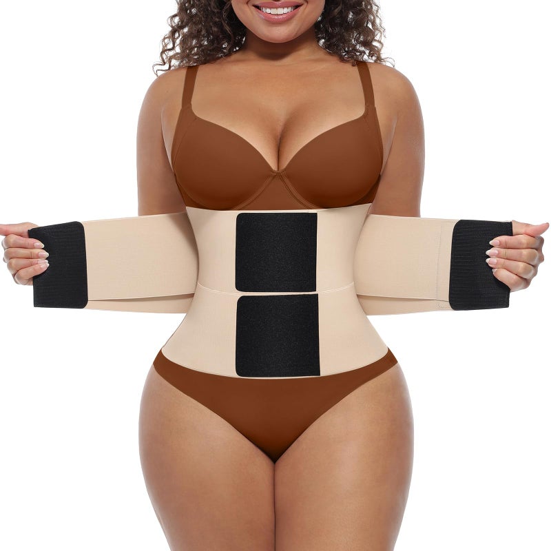 FeelinGirl Women Corset Waist Trainer Belt Tummy Control Waist Cincher Trimmer Waist Workout Body Shaper Skin M - Image 1