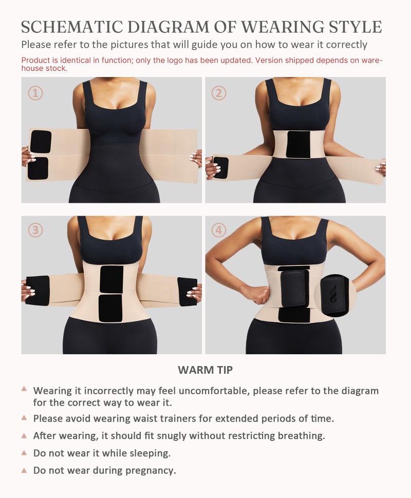 FeelinGirl Women Corset Waist Trainer Belt Tummy Control Waist Cincher Trimmer Waist Workout Body Shaper Skin M - Image 5
