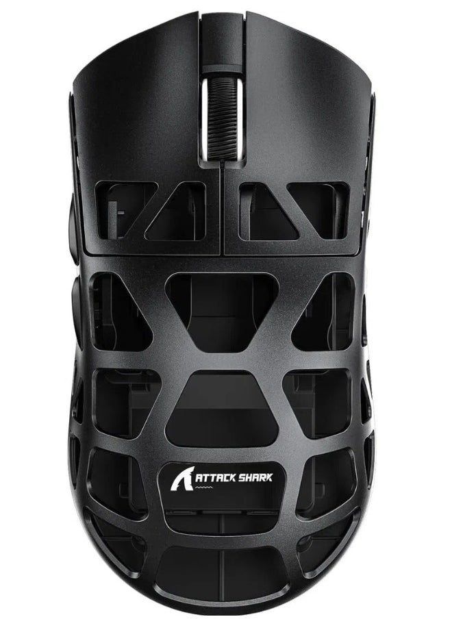 Attack Shark - R3 46g Superlight Magnesium Alloy Wireless Gaming Mouse, BT/2.4Ghz/Wired Computer Mouse, 8000Hz Wireless Polling Rate, PAW3395 26K DPI Optical Sensor Programmable Mice for Win/Mac(Black) - Image 1