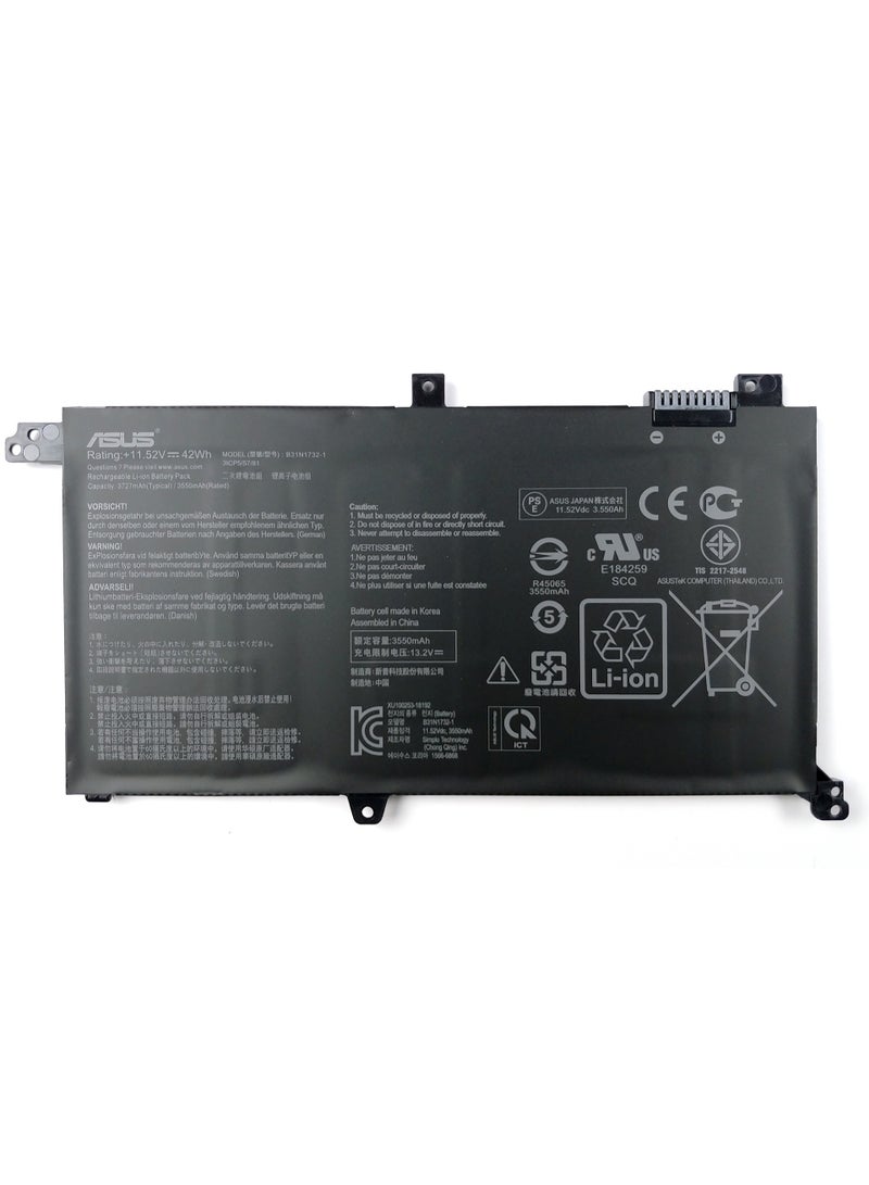 Compatible B31N1732-1 42wh 11.52V Replacement Battery for Mars15 VX60G S4300f X571 X571GD X571GT X571LH X571LI B31BI9H 0B200-029605000 Replacement for Battery Battery - Image 1