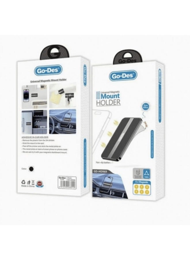 ELTRAZONE GD-HD969 Magnetic Flat Floor Car Phone Holder – Stable and Sleek Design for Secure Device Mounting - Image 1