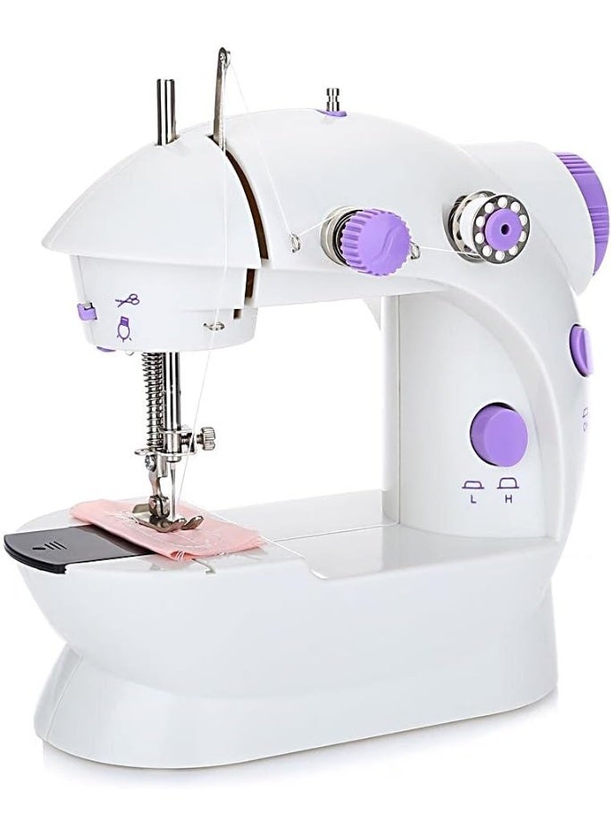 Mini Electric Sewing Machine – Dual Speed Double Thread Automatic Sewing Machine, Portable Multifunction Handheld Sewing Machine with Tread Rewind Function for Home DIY & Craft Projects - Image 1