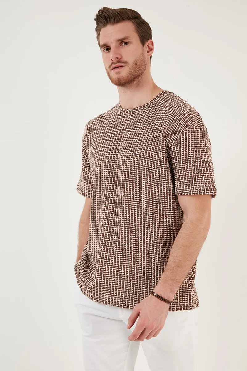 Buratti Cotton Regular Fit Crew Neck T Shirt Men's T Shirt CF24S218033