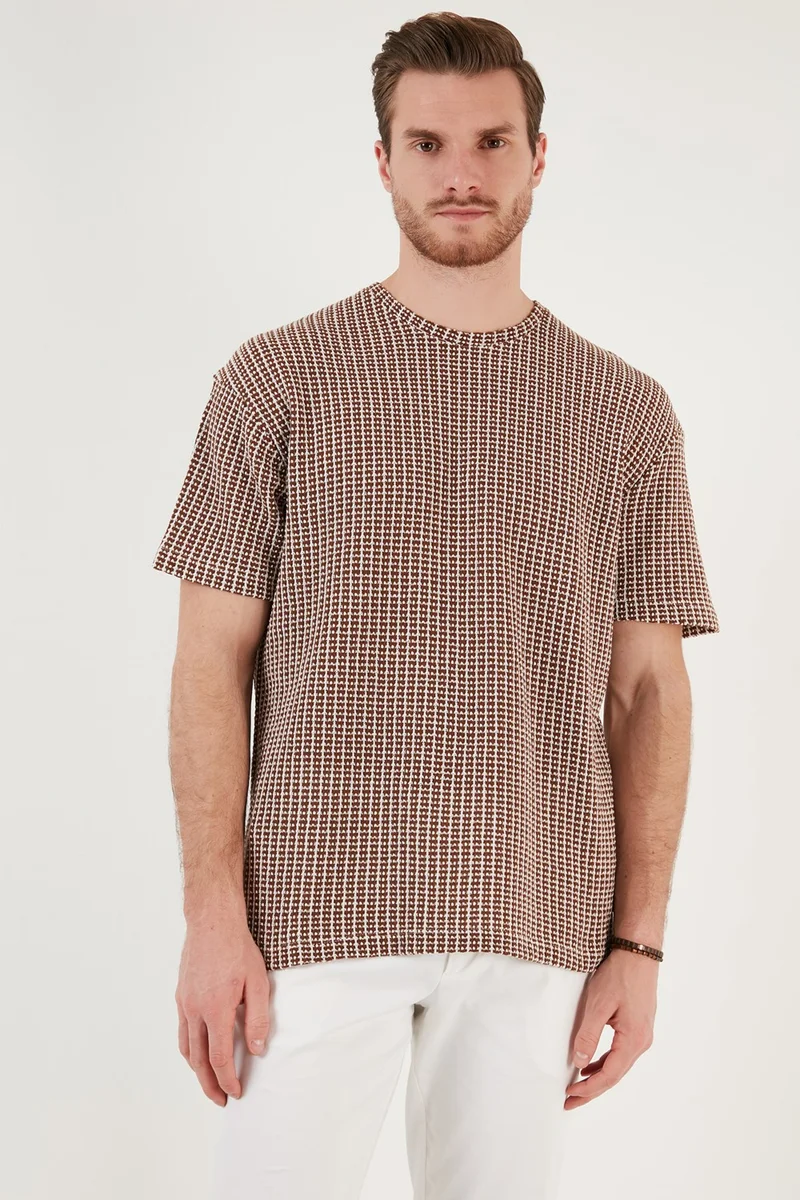 Buratti Cotton Regular Fit Crew Neck T Shirt Men's T Shirt CF24S218033