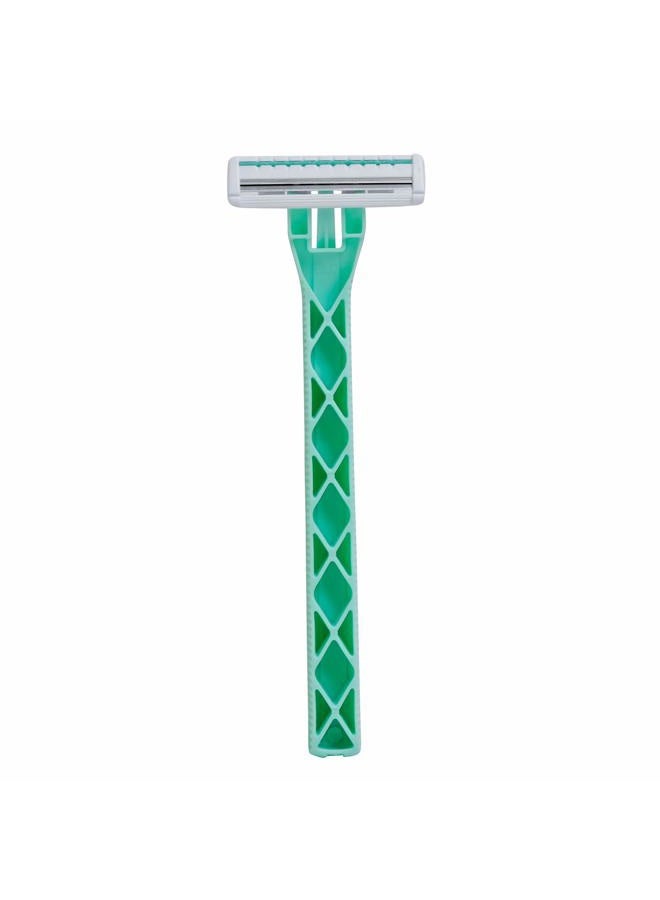 Kai About Face Body Twin Blade Pivoting Disposable Razors; 12 Shavers for Women; Curve-Hugging Pivoting Head with Aloe & Vitamin E Strip, Shaving Razors for Women