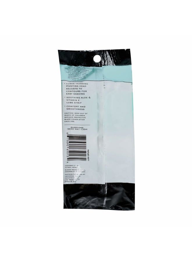 Kai About Face Body Twin Blade Pivoting Disposable Razors; 12 Shavers for Women; Curve-Hugging Pivoting Head with Aloe & Vitamin E Strip, Shaving Razors for Women
