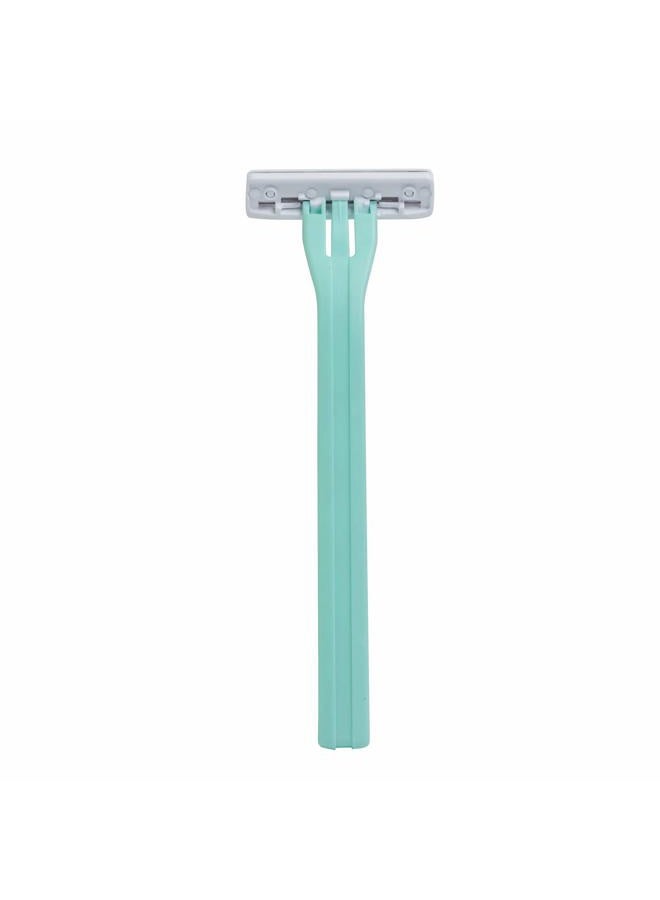 Kai About Face Body Twin Blade Pivoting Disposable Razors; 12 Shavers for Women; Curve-Hugging Pivoting Head with Aloe & Vitamin E Strip, Shaving Razors for Women