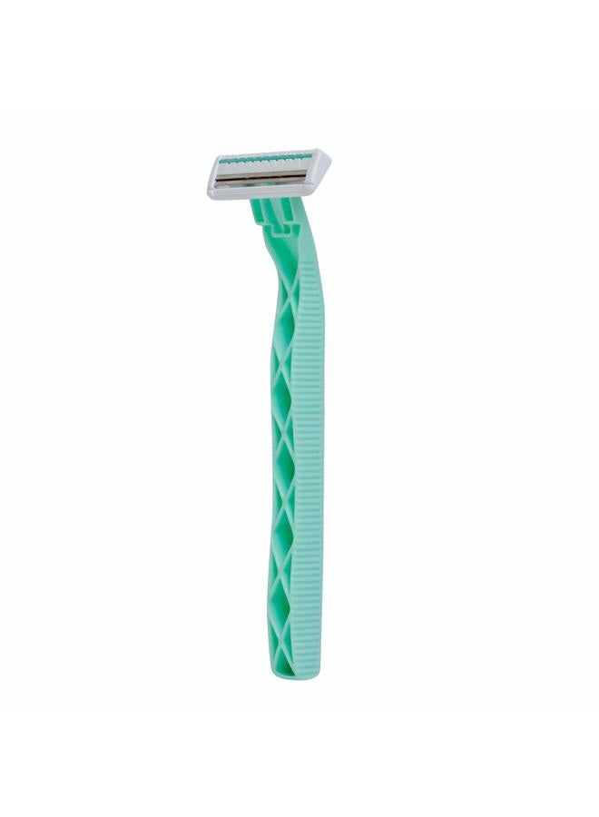 Kai About Face Body Twin Blade Pivoting Disposable Razors; 12 Shavers for Women; Curve-Hugging Pivoting Head with Aloe & Vitamin E Strip, Shaving Razors for Women