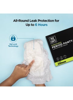 PEESAFE Pee Safe Disposable Period Panties For Women Leak Proof | L-Xl | Pack Of 4 | 360° Protection | Overnight Comfort | Rash & Toxin Free | No Leakage | Seamless Fit | Period Panty For Heavy Flow White  - Image 3
