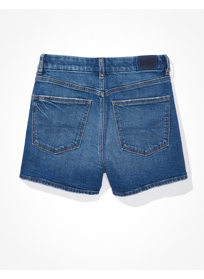 American Eagle - AE Stretch Curvy Denim Mom Shorts - Image 1