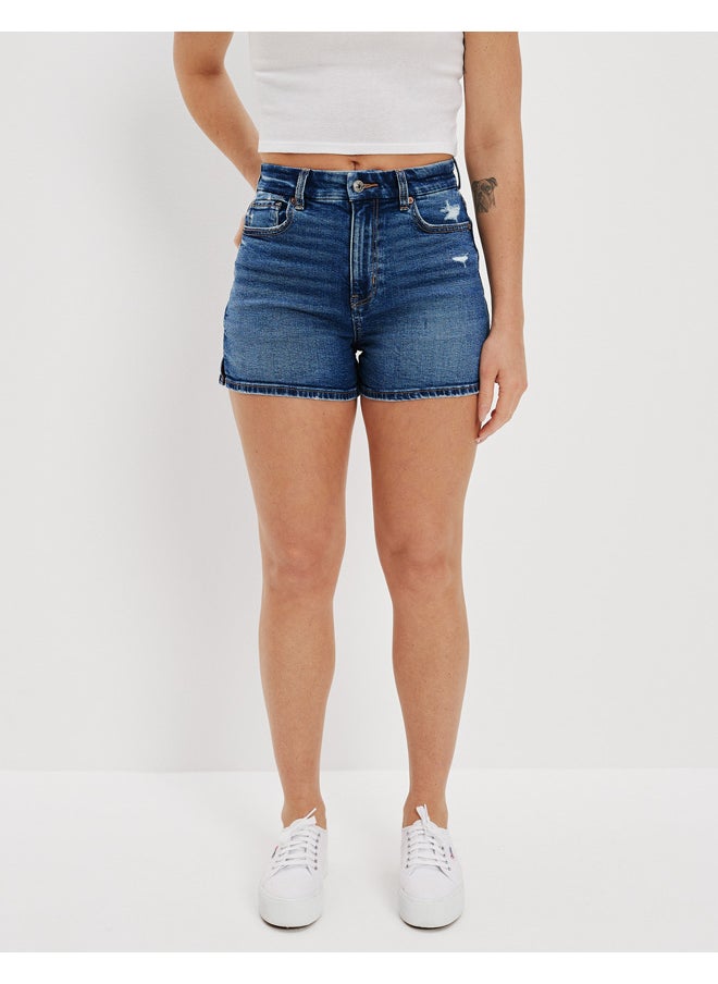 American Eagle - AE Stretch Curvy Denim Mom Shorts - Image 1