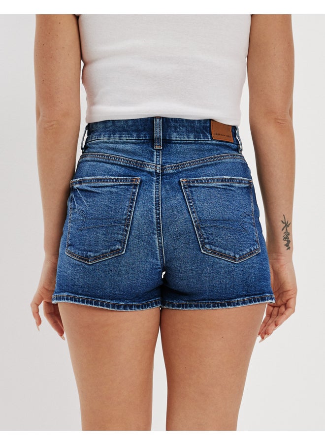 American Eagle - AE Stretch Curvy Denim Mom Shorts - Image 1