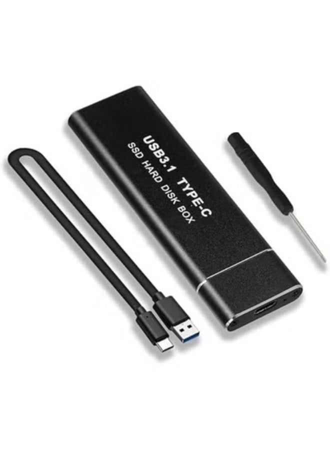 حافظة تخزين M.2 NVMe من الألومنيوم – منفذ USB 3.1 الجيل الثاني إلى Type-C – وسيط تخزين خارجي سريع يدعم UASP ومتوافق مع المقاسات 2230 و2242 و2260 - Image 1