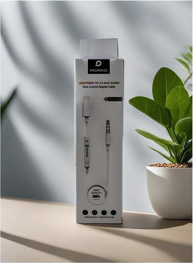 PROMASS Lightning Digital Audio AUX to 3.5 Audio Cord Control Adapter Cable 100% High Quality