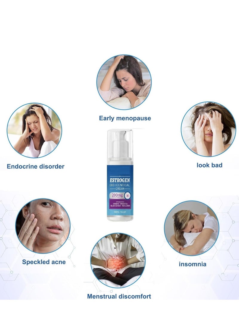 EELHOE Estro-gen Cream for Relieving Menopause,Menopause Relief Cream,Estro-gen Gel,Topical Estro-Gen Cream,Cream for Relieving Menopause,Menopause Itching Cream,Enhances Internal and External Balance,100 ML - Image 5