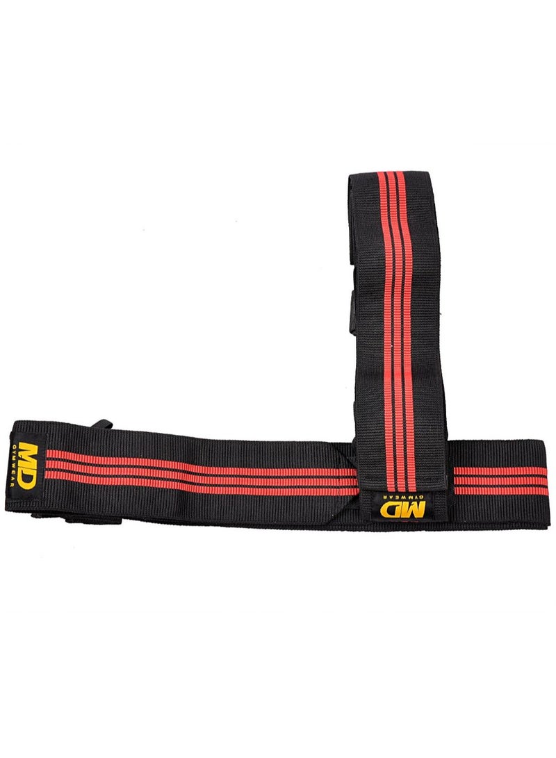 Knee Support Wraps for Weightlifting, Fitness & Gym Workouts 2Pcs, Red