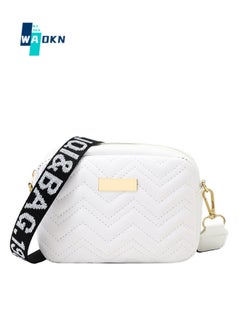 WAOKN Women's Fashion Solid Color Shoulder Bags, Wave Embroidered Crossbody Bags, Messenger Bags, Leather Woven Bags, Wallets for Ladies, Student Commuting Handbags, Tote Bags  - Image 1