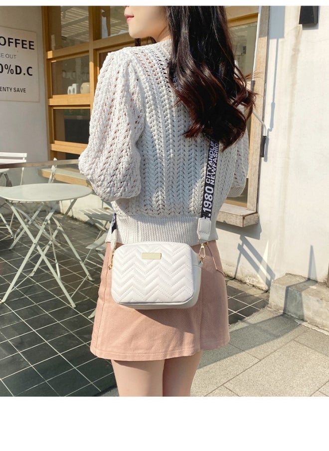 WAOKN Women's Fashion Solid Color Shoulder Bags, Wave Embroidered Crossbody Bags, Messenger Bags, Leather Woven Bags, Wallets for Ladies, Student Commuting Handbags, Tote Bags  - Image 2