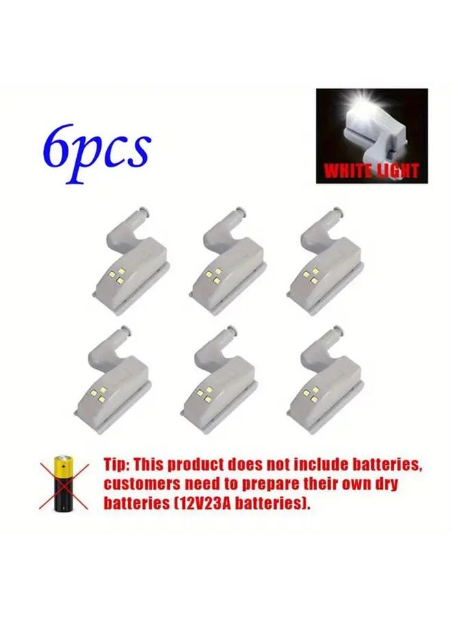 6 قطع أضضاء خزانة LED ذات حساس ذكي ذاتية التشغيل، ضوء أبيض دافئ - Image 3