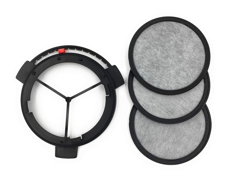 ShuRex Water Filter Discs and Holder Frame Compatible with Mr Coffee Brewers  Replacement Disposable Activated Carbon Disk Filter and Holder Frame for Mr Coffee Coffee Makers1 holder 3 disks