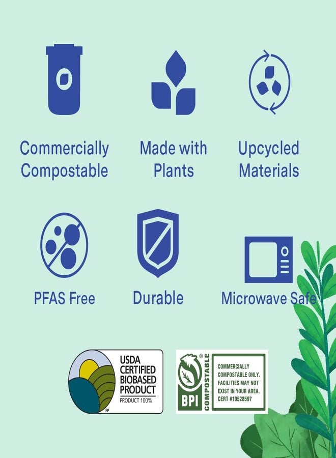 Repurpose Compostables Bowls Disposable Heavy Duty, 16 oz, Eco-Friendly, Made from Plants, Durable, Microwave Safe, 20 count, 1 Pack - Image 4