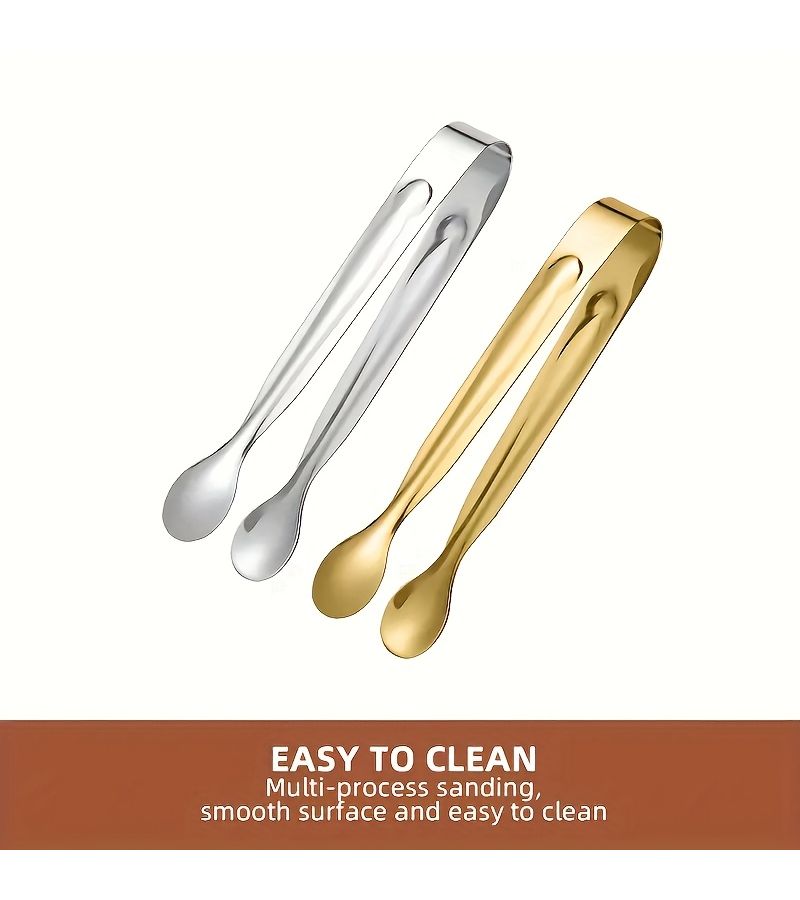 Stainless Steel Sugar Tongs Silvery 1pc Multi Functional Kitchen Tool - Image 3