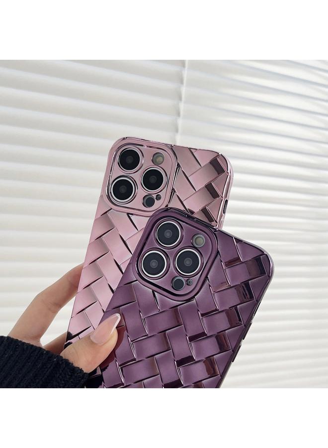 اس-توب جراب لهاتف iPhone 15 بتصميم نسيج ريترو مطلي بالكهرباء - Image 3