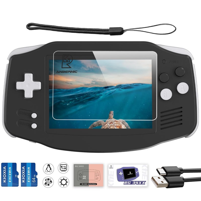 Aivuidbs RG34XX Retro Handheld Game Console RG 34XX 34 Inch IPS Screen Retro Gaming Console 5532 PreInstalled Games Linux 64bit WiFi HDMI and Output 3500mAh - Image 3