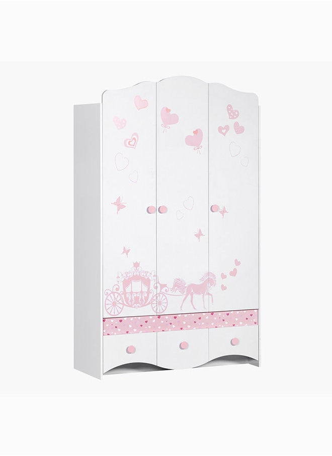 Home Box خزانة ملابس إلسا ذات 3 أبواب و3 أدراج 120 × 182.5 × 40 سم  - Image 4