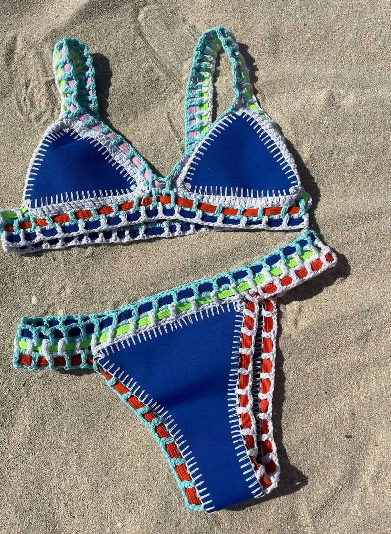 Itty Bitty Kinis Corfu Reversible Kini Blue and Black