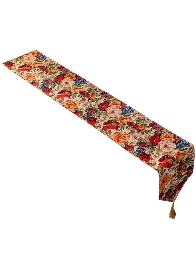 Bluejw - Household American Style Light Luxury Jacquard Embroidery Sense Advanced Sense Bucket Long Strip Living Room Western Dining Table Table Runner Tea Flag Cloth Vintage - Image 1